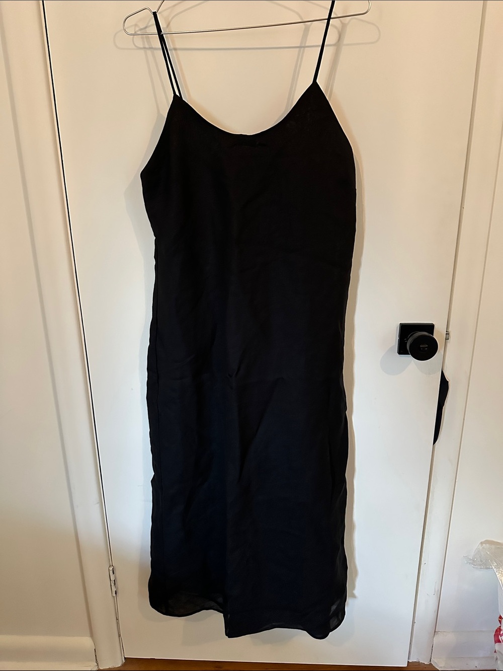 Zara Black Linen Midi Dress